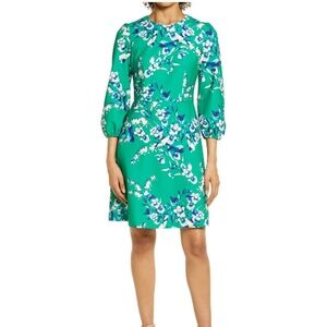 Eliza J Floral Green Dress